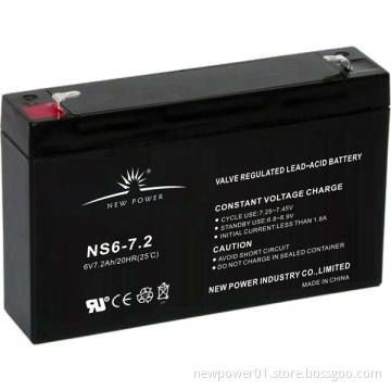 6V7.2ah Auto Battery and Lead Acid Storage Battery (NS6-7.2)